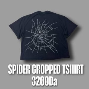 SPIDER CROPPED TSHIRT BLACK