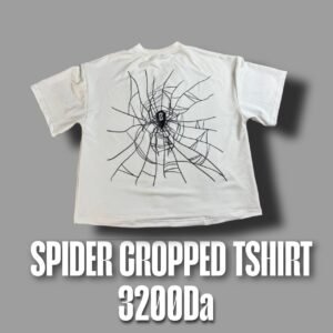 spider cropped tshirt WHITE